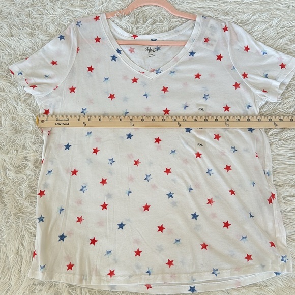 Style & Co. Nwot. Women’s cotton printed v-neck tshirt. Size PL - Picture 15 of 17